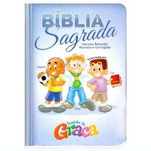 1 - Bíblia sagrada infantil turminha da graça azul